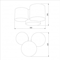 Потолочный светильник TK Lighting 4391 Mona Gray
