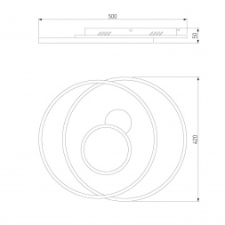 Потолочный светодиодный светильник Eurosvet Caroline 90256/1