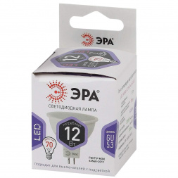 Лампа светодиодная ЭРА LED MR16-12W-860-GU5.3 Б0057155
