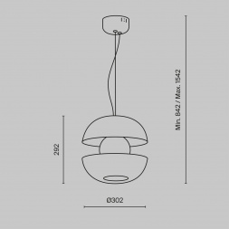 Подвесной светодиодный светильник Maytoni Rebel MOD322PL-L6G3K