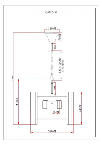 Подвесная люстра Moderli Monte V10780-3P