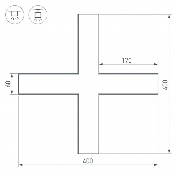 Коннектор X-образный Arlight SL-Line-6070 030143