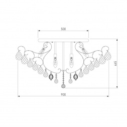 Потолочная люстра Eurosvet 10081/12 хром/прозрачный хрусталь Strotskis