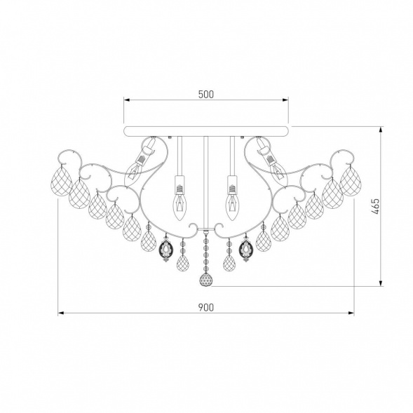 Потолочная люстра Eurosvet 10081/12 хром/прозрачный хрусталь Strotskis