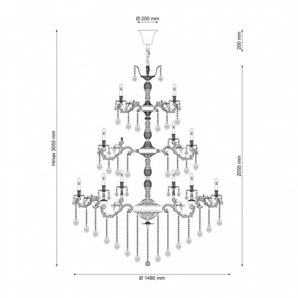 Подвесная люстра Lucia Tucci Barletta 122.60 Antique