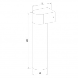Уличный настенный светодиодный cветильник Elektrostandard Nork LED черный 35187/D a069890
