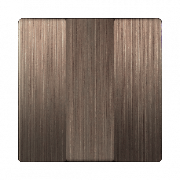 Лицевая панель Werkel выключателя трехклавишного бронзовая WL12-SW-3G-CP 4690389100567