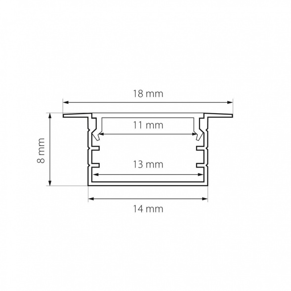 Встраиваемый профиль с рассеивателем Lightstar Profiled 419130