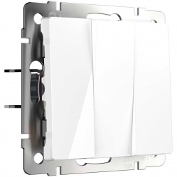 Выключатель трехклавишный Werkel белый W1130001 4690389155246