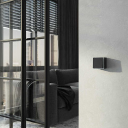 W5010034/ Выключатель одноклавишный Gallant (черный с серебром)