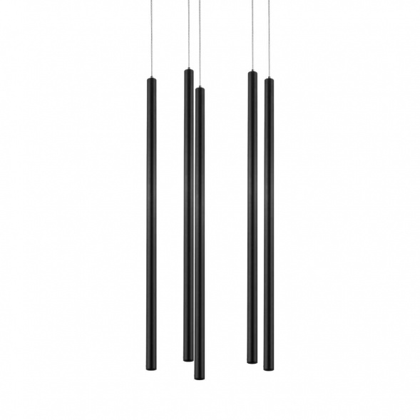 L5T747337 Люстра TUBO LED 25W 1500LM 25G ЧЕРНЫЙ 3000K