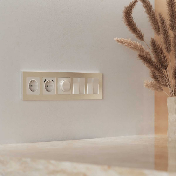 Рамка Werkel AluMax на 5 постов шампань W0053511 4690389214363