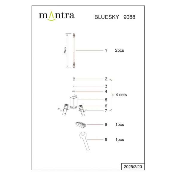 Набор установочных креплений Mantra для BLUE SKY 9088