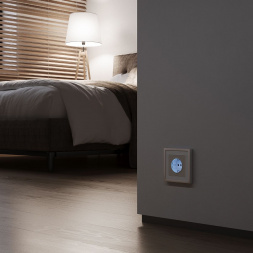 Розетка с заземлением Werkel с подсветкой айвори матовый W1171462 4690389191985