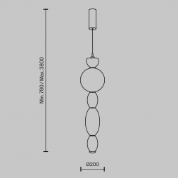 Подвесной светодиодный светильник Maytoni Adore MOD297PL-L17BS3K