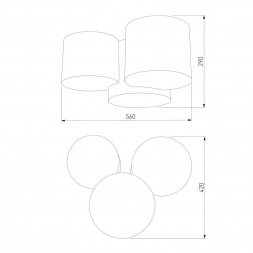 Потолочный светильник TK Lighting 4392 Mona Gray
