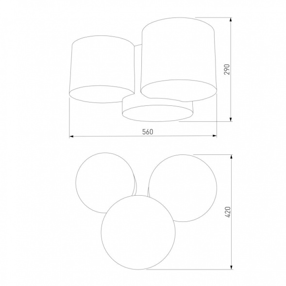 Потолочный светильник TK Lighting 4392 Mona Gray