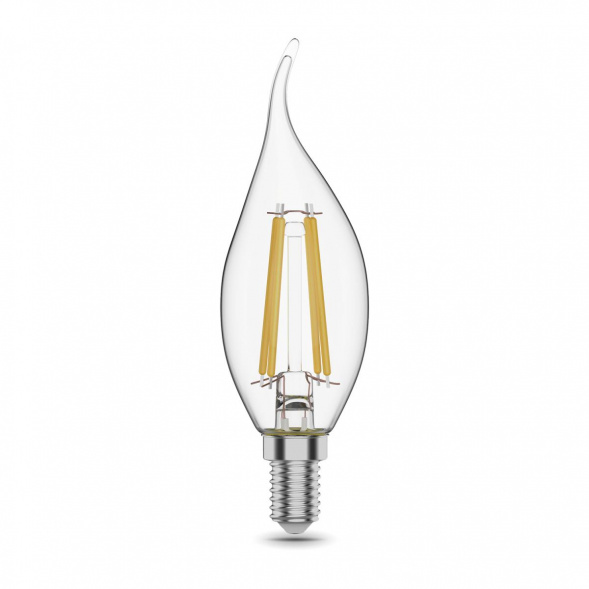 Лампа светодиодная филаментная Gauss E14 11W 4100К прозрачная 104801211