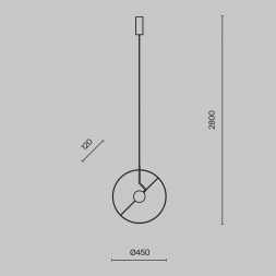 Подвесной светодиодный светильник Maytoni Reflex MOD154PL-L6W3K