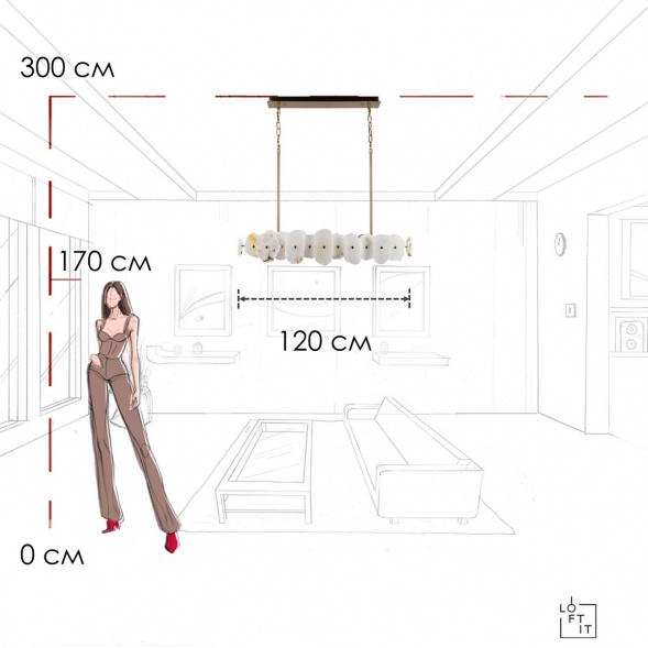 Подвесной светильник LOFT IT Alicante 10248/1200