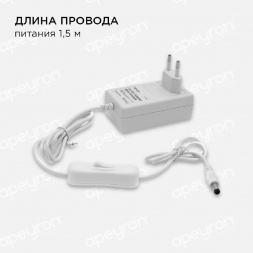 Светодиодная лента Apeyron 4,8W/m 60LED/m 3528SMD холодный белый 5M 10-10