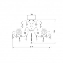 Подвесная люстра Eurosvet 10021/6 хром/прозрачный хрусталь Strotskis