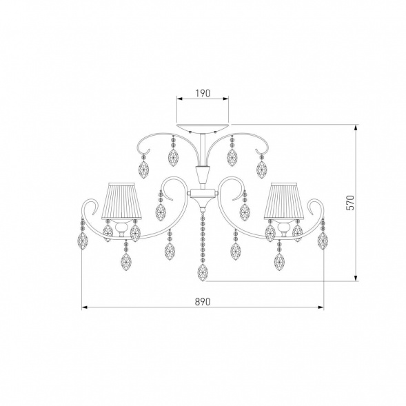 Подвесная люстра Eurosvet 10021/6 хром/прозрачный хрусталь Strotskis