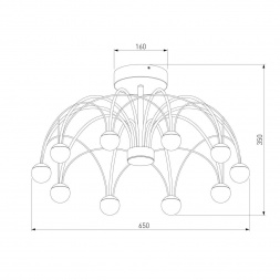 Потолочная светодиодная люстра Eurosvet Ragno 90031/10 LED золото