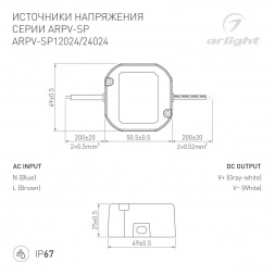Блок питания Arlight ARPV-SP-24024 (24V, 1A, 24W) 040950