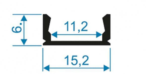 Профиль накладной с рассеивателем черный/белый 1м Apeyron 08-05-ЧБ