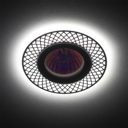 Точечный светильник ЭРА с подсветкой DK LD42 WH/GD Б0037382