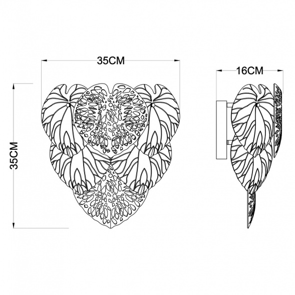Настенный светильник Arte Lamp Kapri A4078AP-2GO