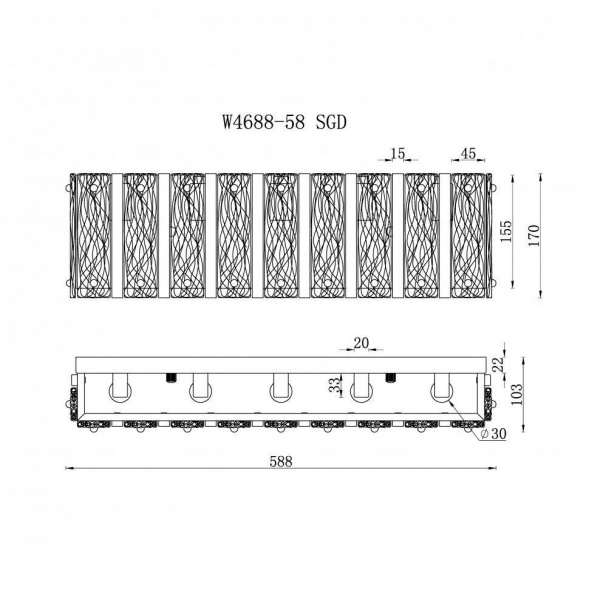 Подвесной светильник iLamp Panorama W4688-58 SGD