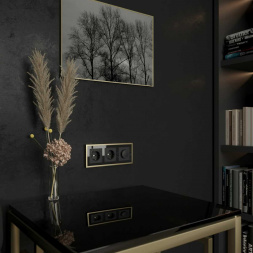 Рамка Werkel Baguette на 3 поста черный/латунь W0032852 4690389185809