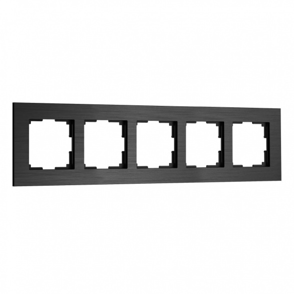 Рамка Werkel AluMax на 5 постов черный алюминий W0053508 4690389214325