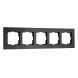 Рамка Werkel AluMax на 5 постов черный алюминий W0053508 4690389214325
