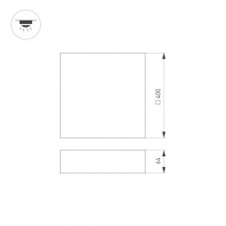 Потолочный светодиодный светильник Arlight SP-Quadro-S400x400-40W Day4000 034795