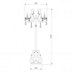 Торшер Eurosvet 12205/3F белый Strotskis