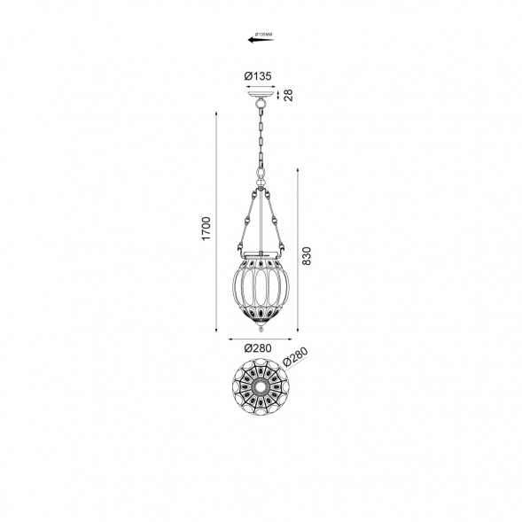 Подвесной светильник Vele Luce Helen VL4266P23