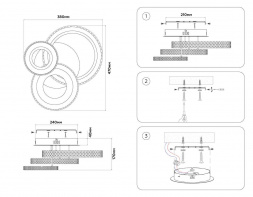 Потолочная светодиодная люстра Ambrella light Acrylica Original FA8867