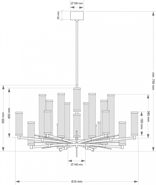 Потолочная люстра KUTEK SALETTO SAL-PL-16(ZM)