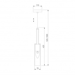 Подвесной светильник Eurosvet Graf 50226/1 янтарный