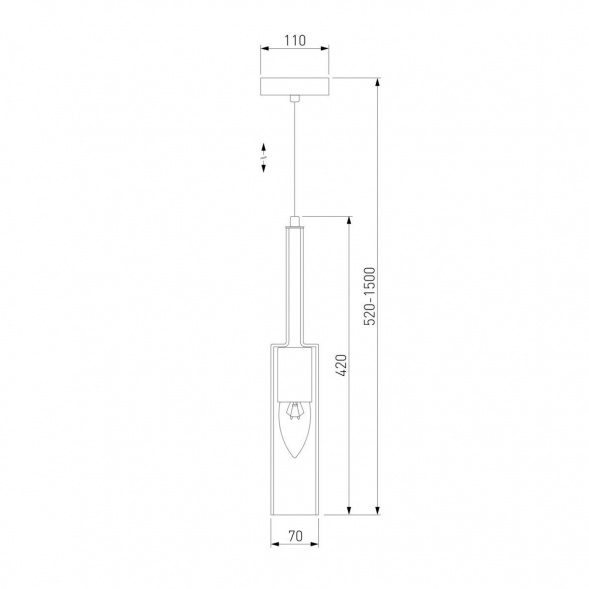 Подвесной светильник Eurosvet Graf 50226/1 янтарный