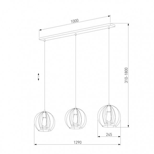 Подвесной светильник TK Lighting 6599 Jaula