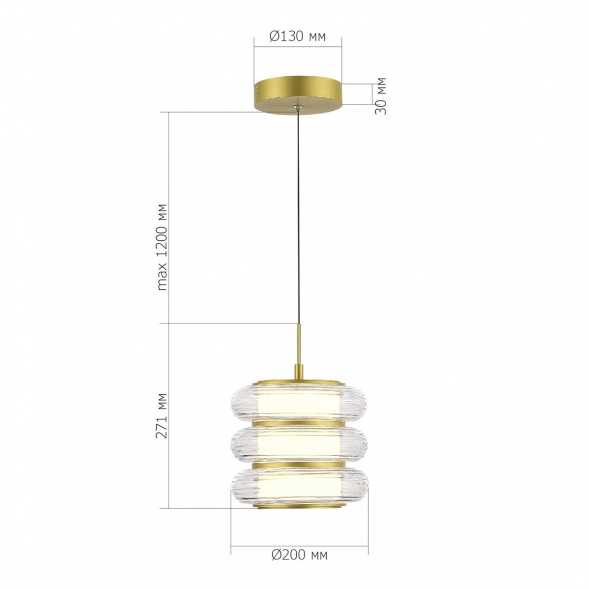 Подвесной светодиодный светильник ST Luce Frittela SL6239.203.03