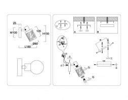 Настенно-потолочный спот Ambrella light TRADITIONAL TR8667