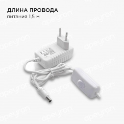 Светодиодная лента Apeyron 4,8W/m 60LED/m 5050SMD теплый белый 1M 10-66