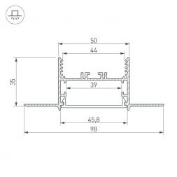 Коннектор X-образный Arlight SL-Linia45-Fantom 030109