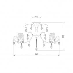 Подвесная люстра Eurosvet 10021/8 хром/прозрачный хрусталь Strotskis
