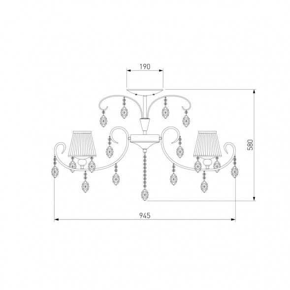 Подвесная люстра Eurosvet 10021/8 хром/прозрачный хрусталь Strotskis